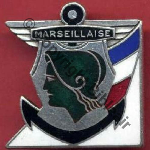 MARSEILLAISE CROISEUR Leger 2eClasse MARSEILLAISE 1937 1942 AB.P.Dep Past poinconee Dos lisse ARGENT poincon Sc.yves2313 75EurInv